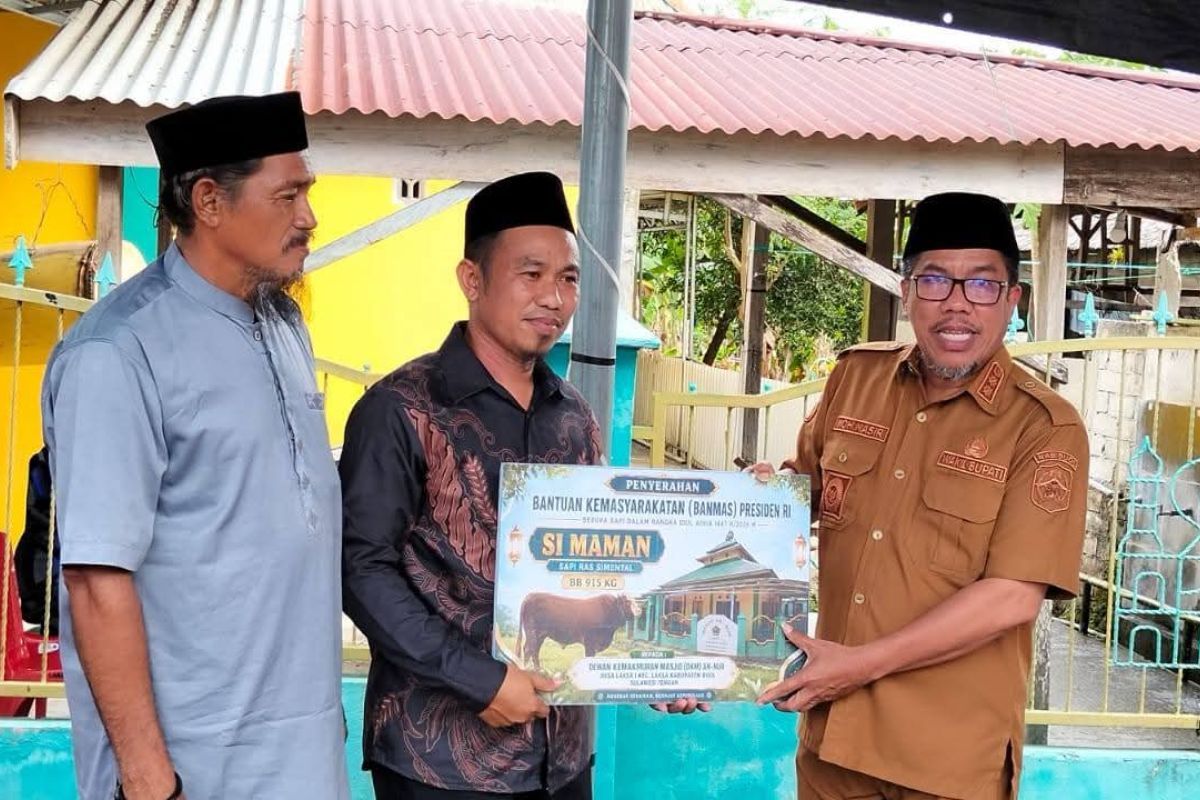 Buol Regency distributes presidential sacrificial cow to Lakea I village