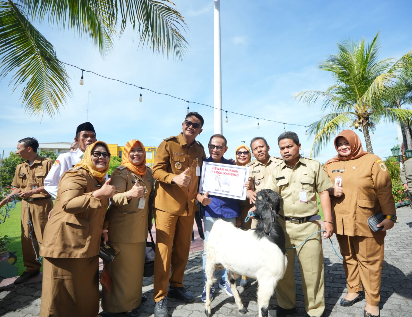 Klaten Regent Hands Over 10 Cows and 46 Goats for Eid al-Adha Distribution