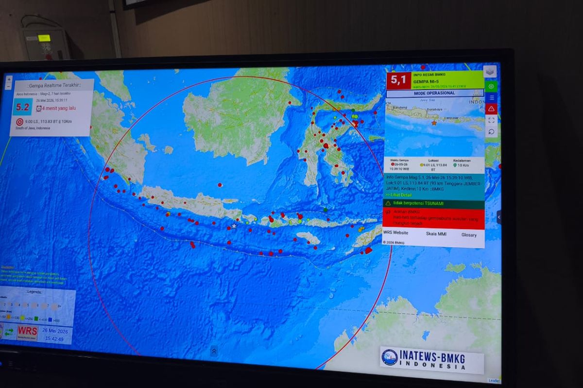 BPBD reports no damage from Tuesday's earthquake
