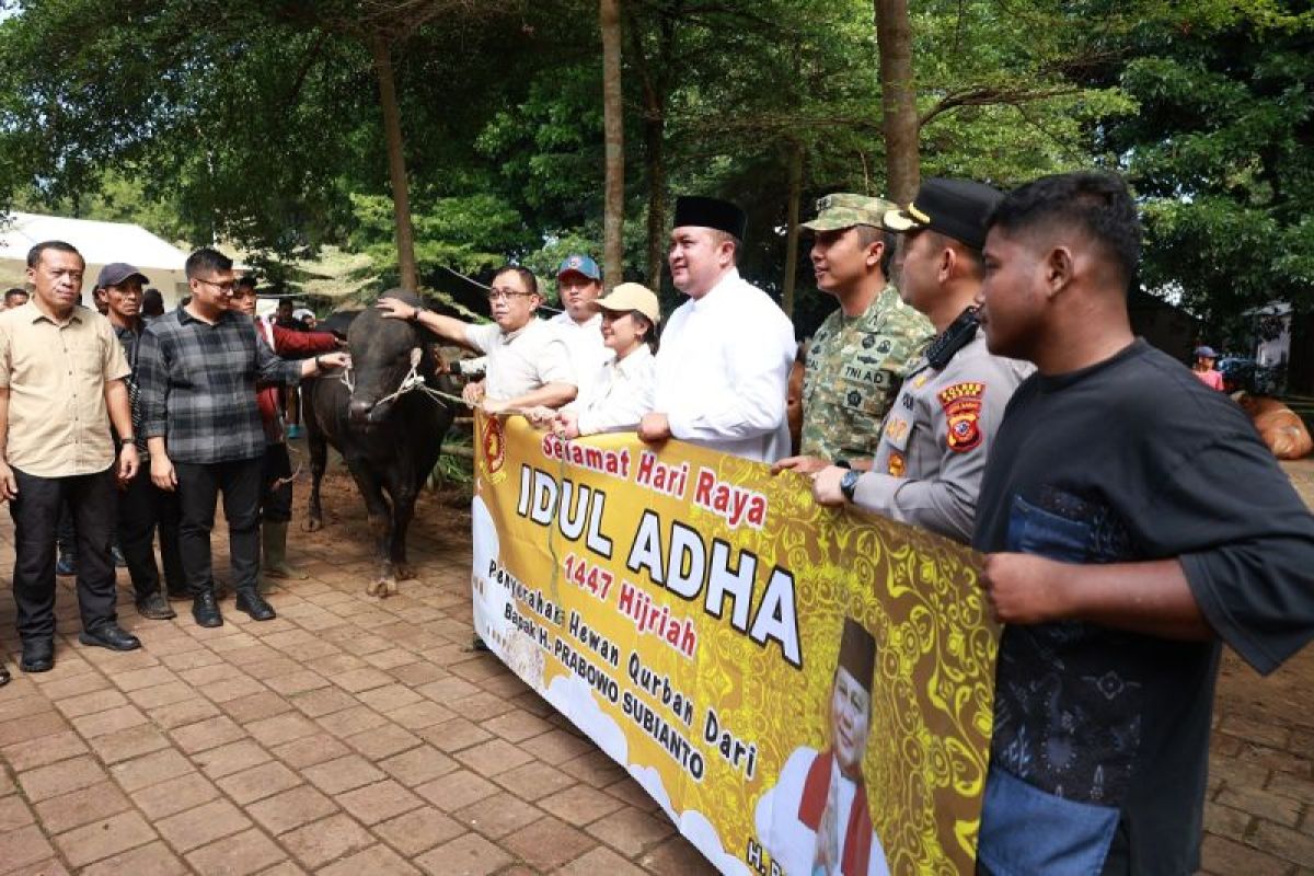 Prabowo annually distributes sacrificial animals to Hambalang residents ahead of Eid al-Adha 1447 AH