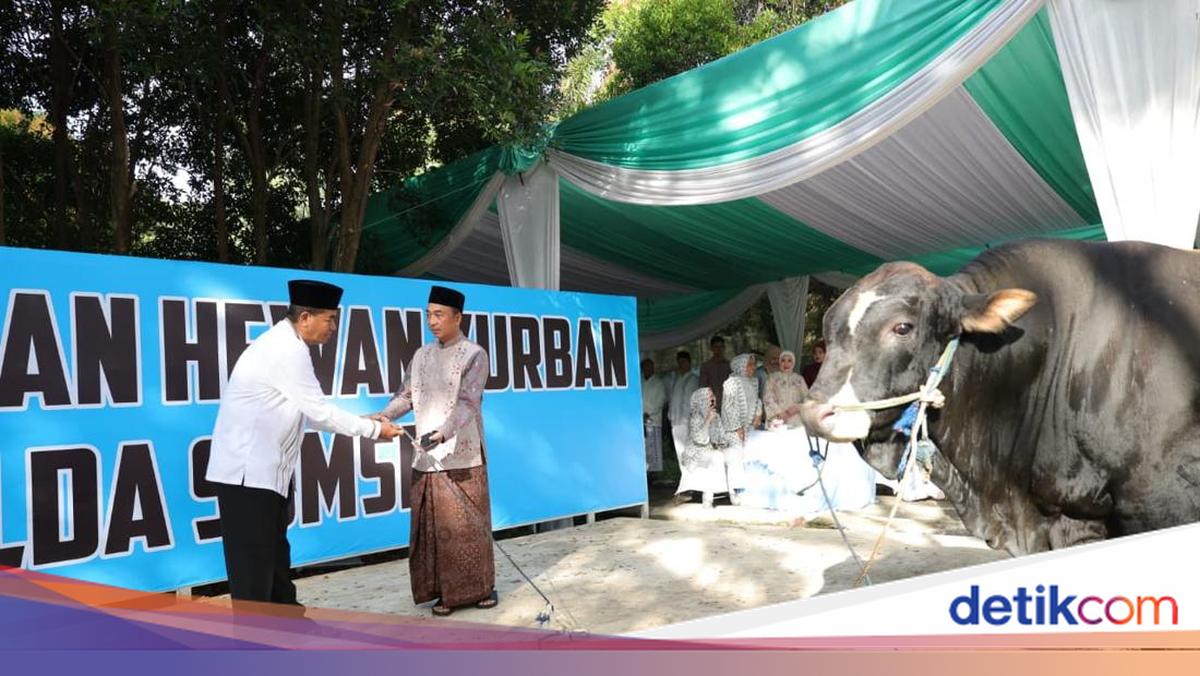 South Sumatra Police Distributes 579 Sacrificial Animals to Remote Areas