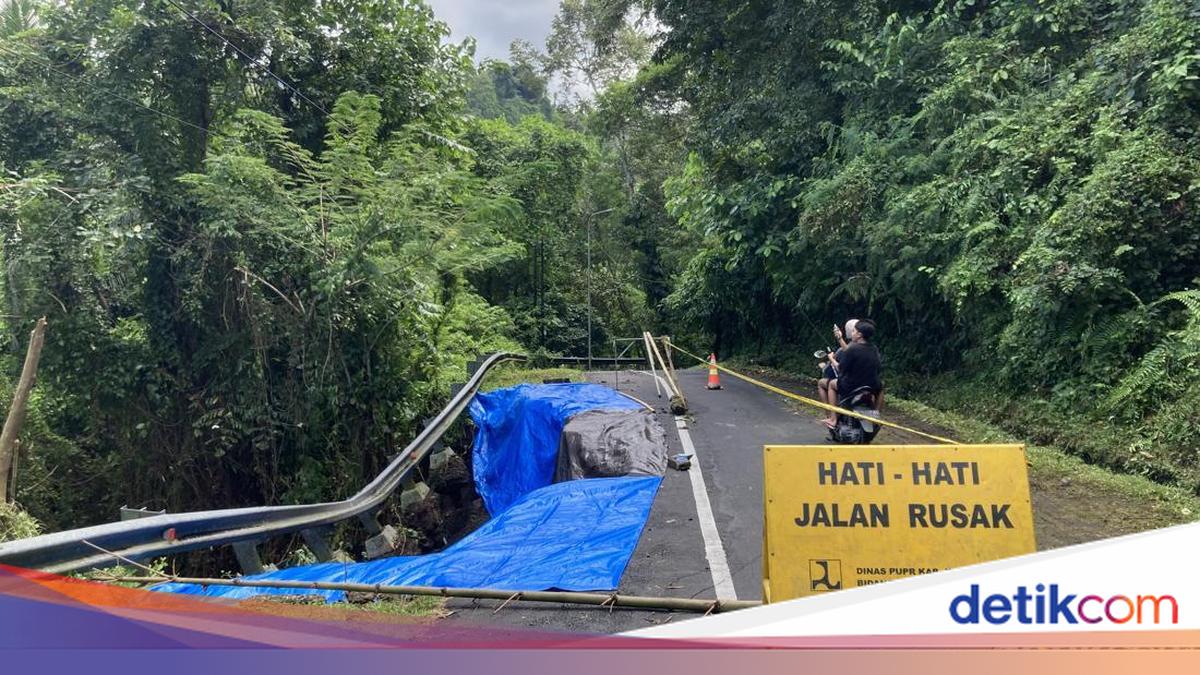 Getakan-Bakas Road Collapses, Klungkung Regency Government Promises Repair This Year