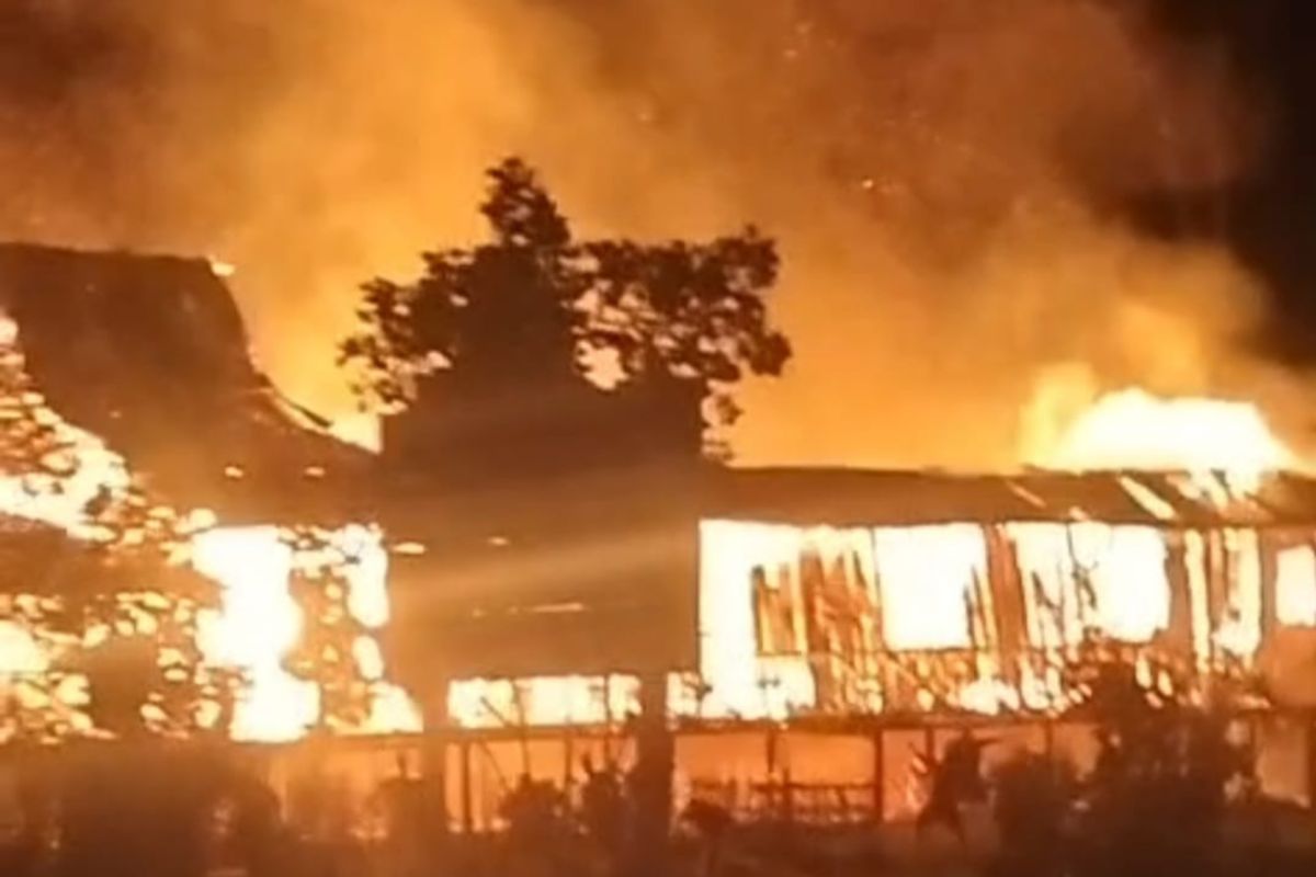 St. Francis Catholic Church in Mimika burns down