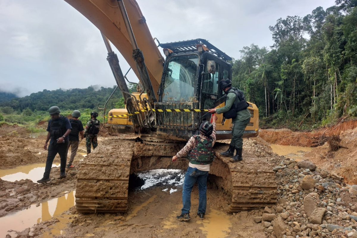 Kemenhut Detains Four Chinese Nationals in Illegal Gold Mining Case in Nabire Forest