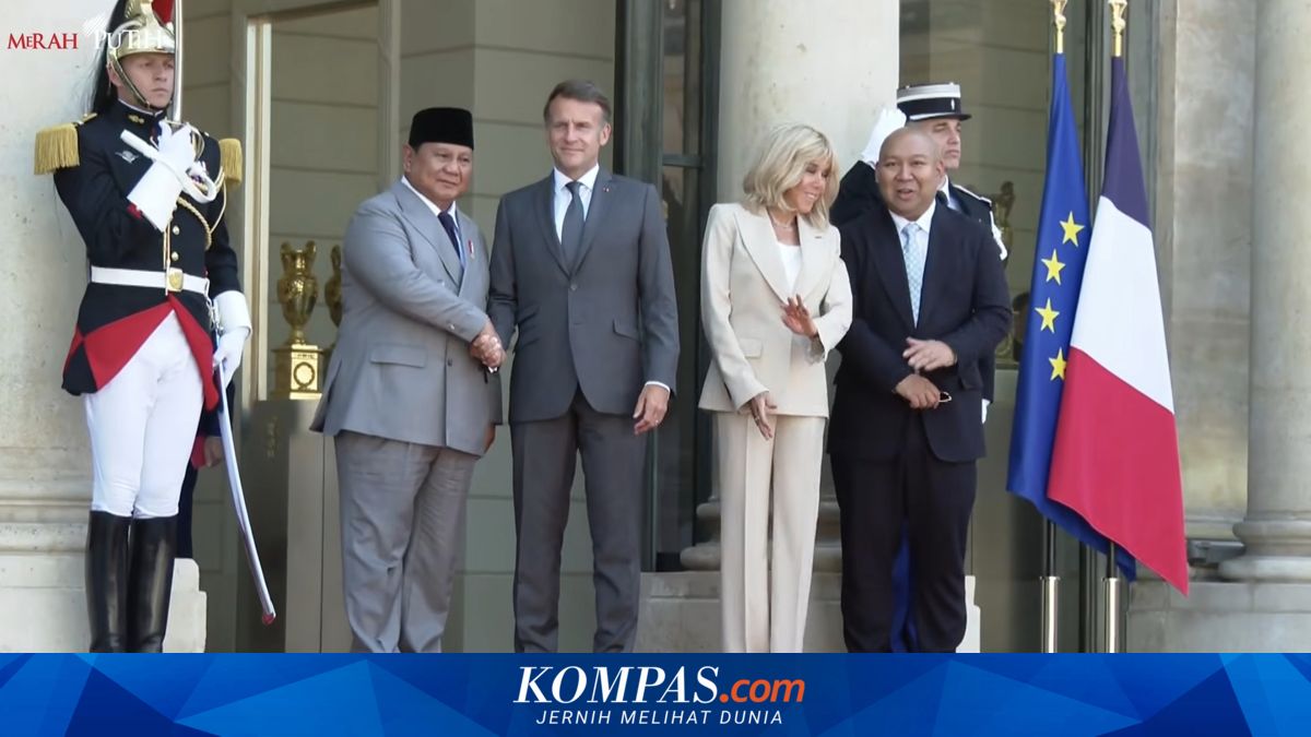 Prabowo meets French President Macron at Élysée Palace accompanied by his son Didit