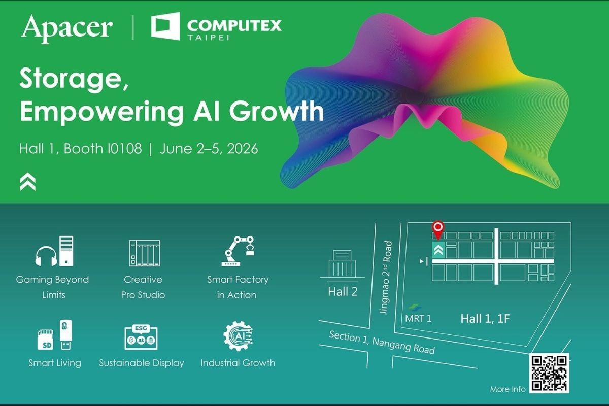 Apacer unveils Edge AI storage solutions at COMPUTEX 2026