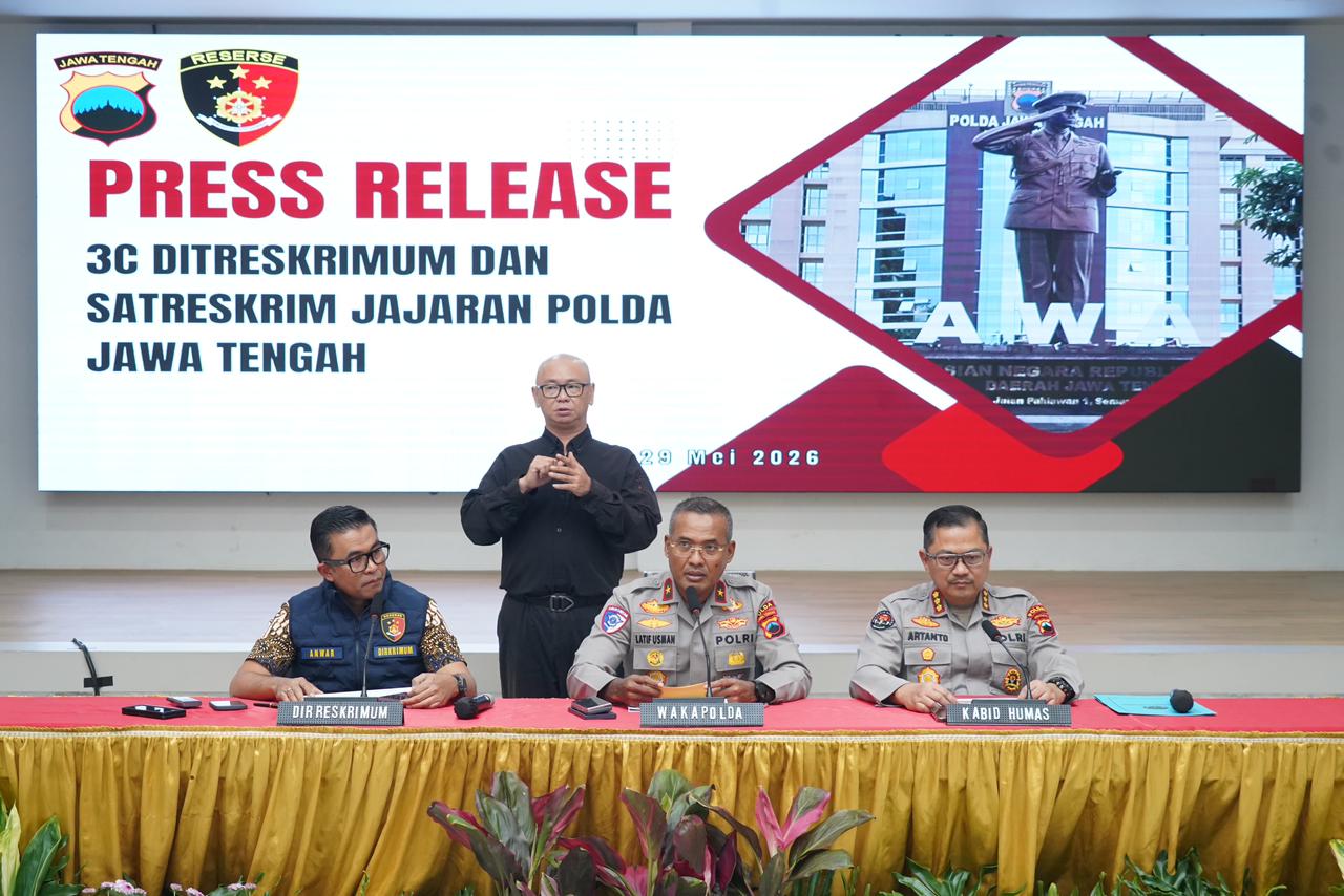 Central Java Police arrest 105 suspects in robbery, theft and motorcycle theft cases in May 2026