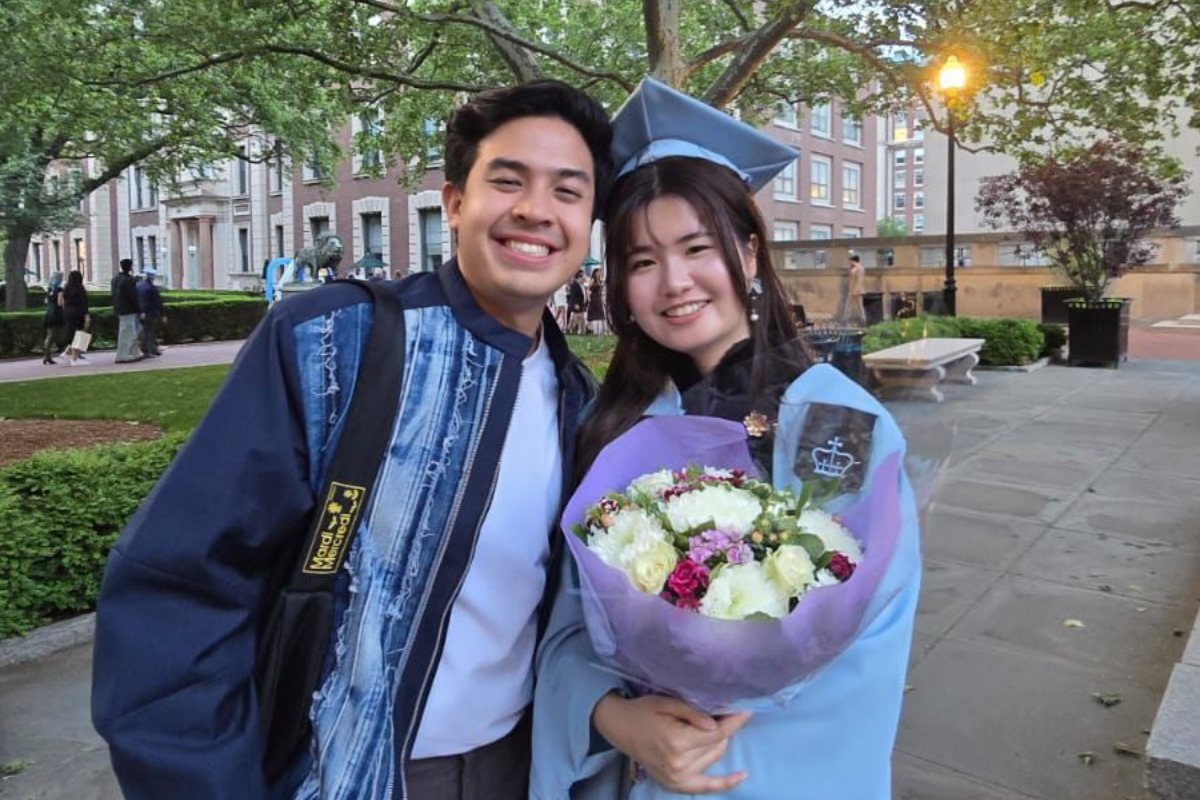 Jerome Polin attends Gracia Caroline's graduation at Columbia University