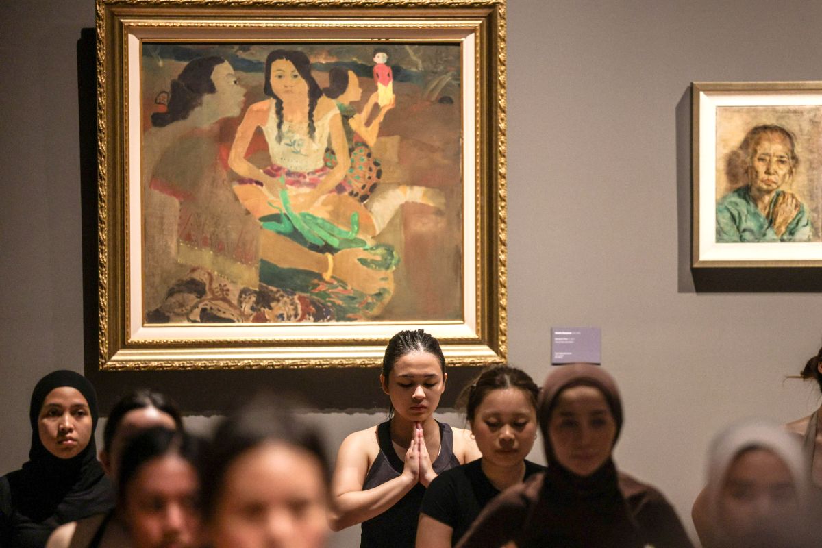 National Gallery Jakarta hosts yoga session combining art appreciation