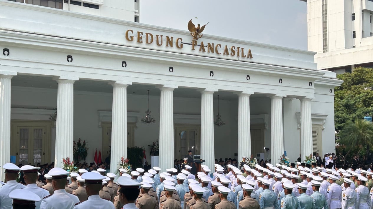 President Prabowo Leads Pancasila Day Ceremony at Foreign Ministry, Attended by JK and Megawati Soekarnoputri