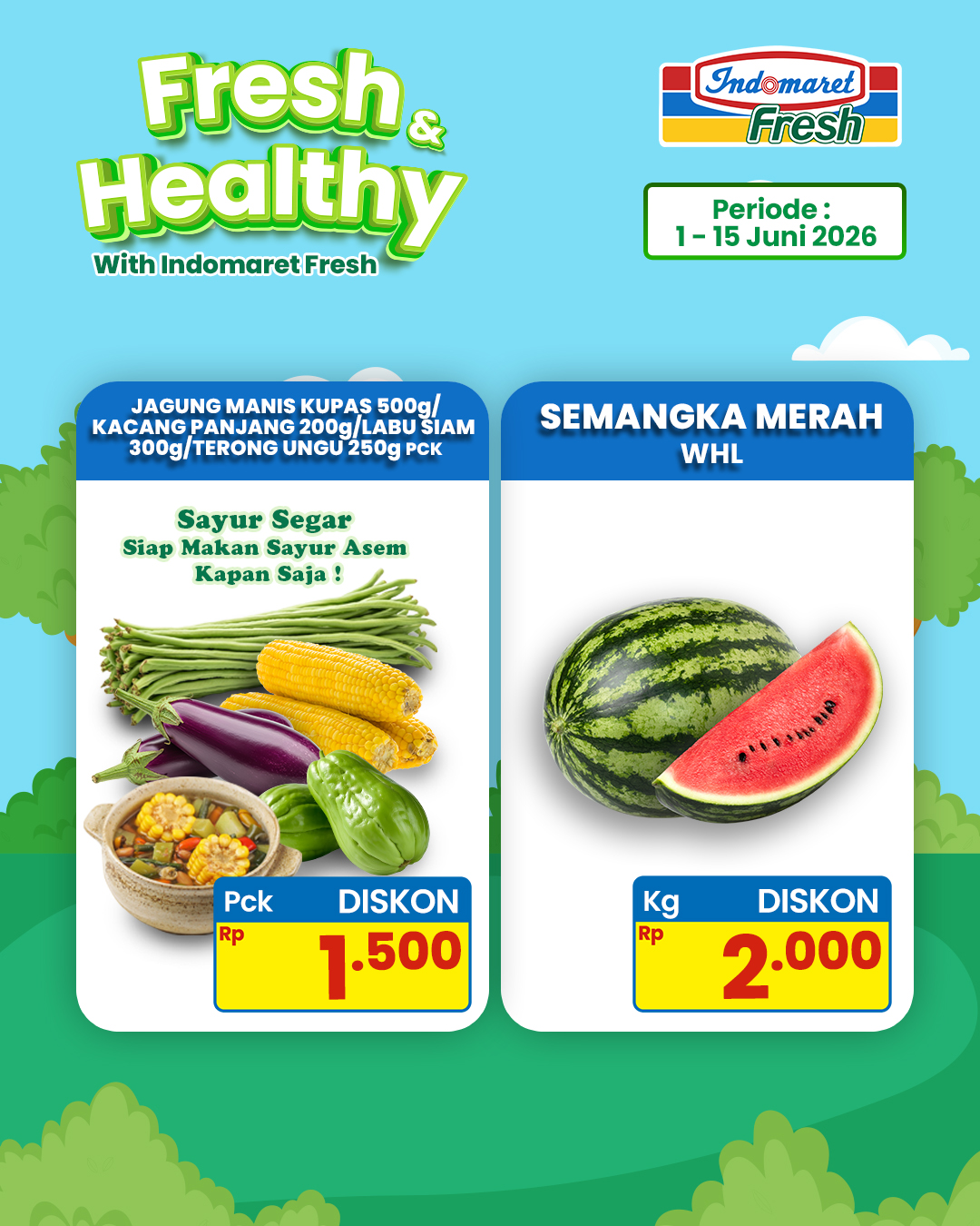 Indomaret Promotions Today, 2 June 2026: Discounts on Fresh Vegetables and Fruit