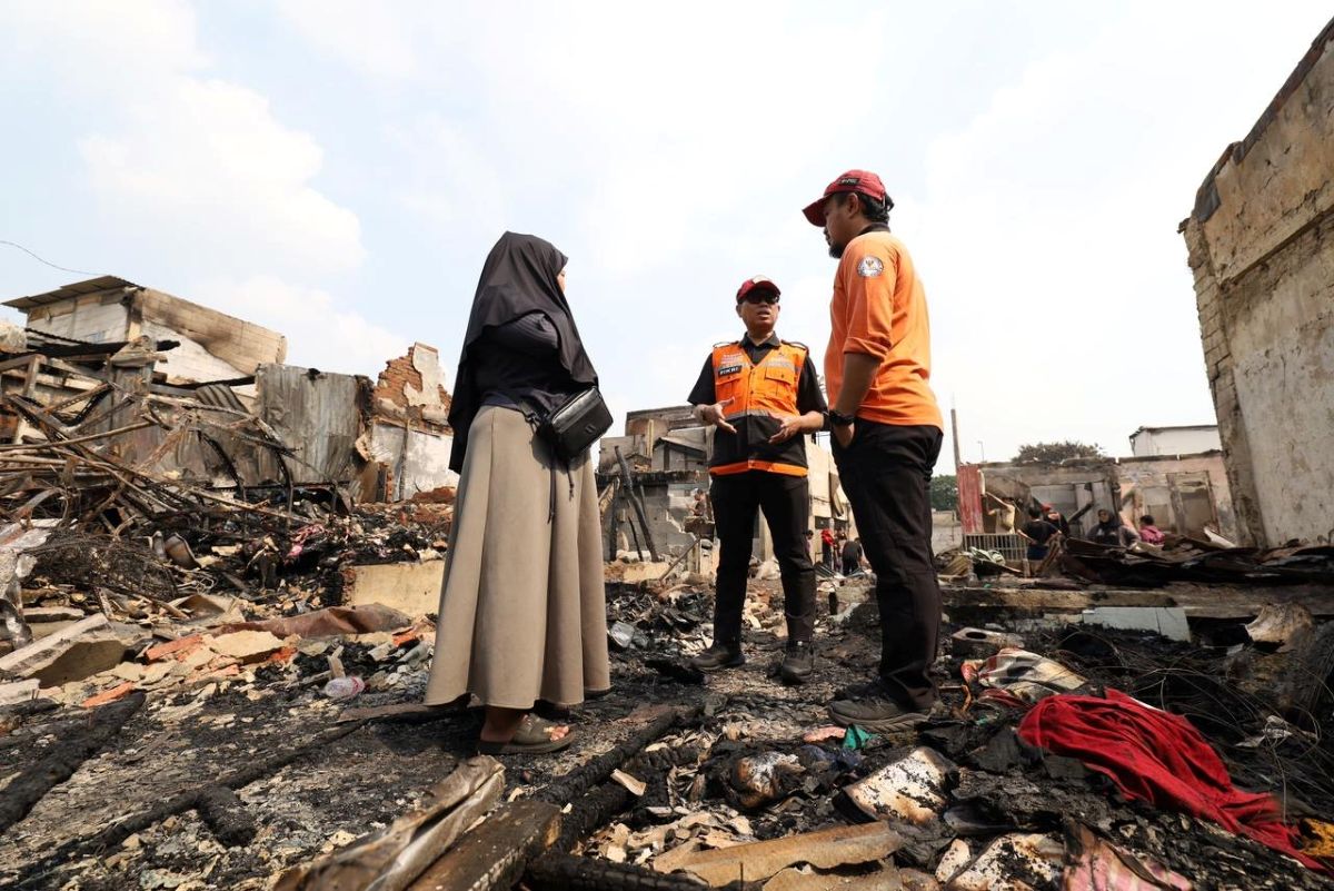 Baznas Distributes Aid to Victims of Kemayoran Fire