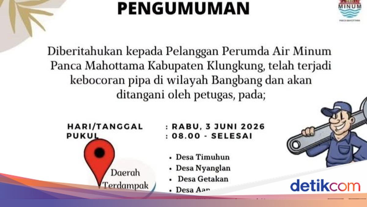 Five Villages Affected by PDAM Pipe Leak in Klungkung