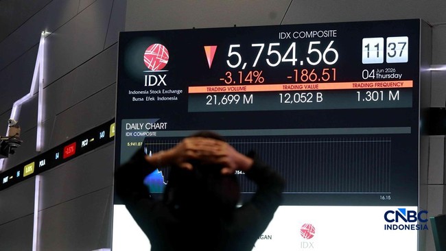 IHSG Plunges 33%, Purbaya Stresses Government Will Not Intervene