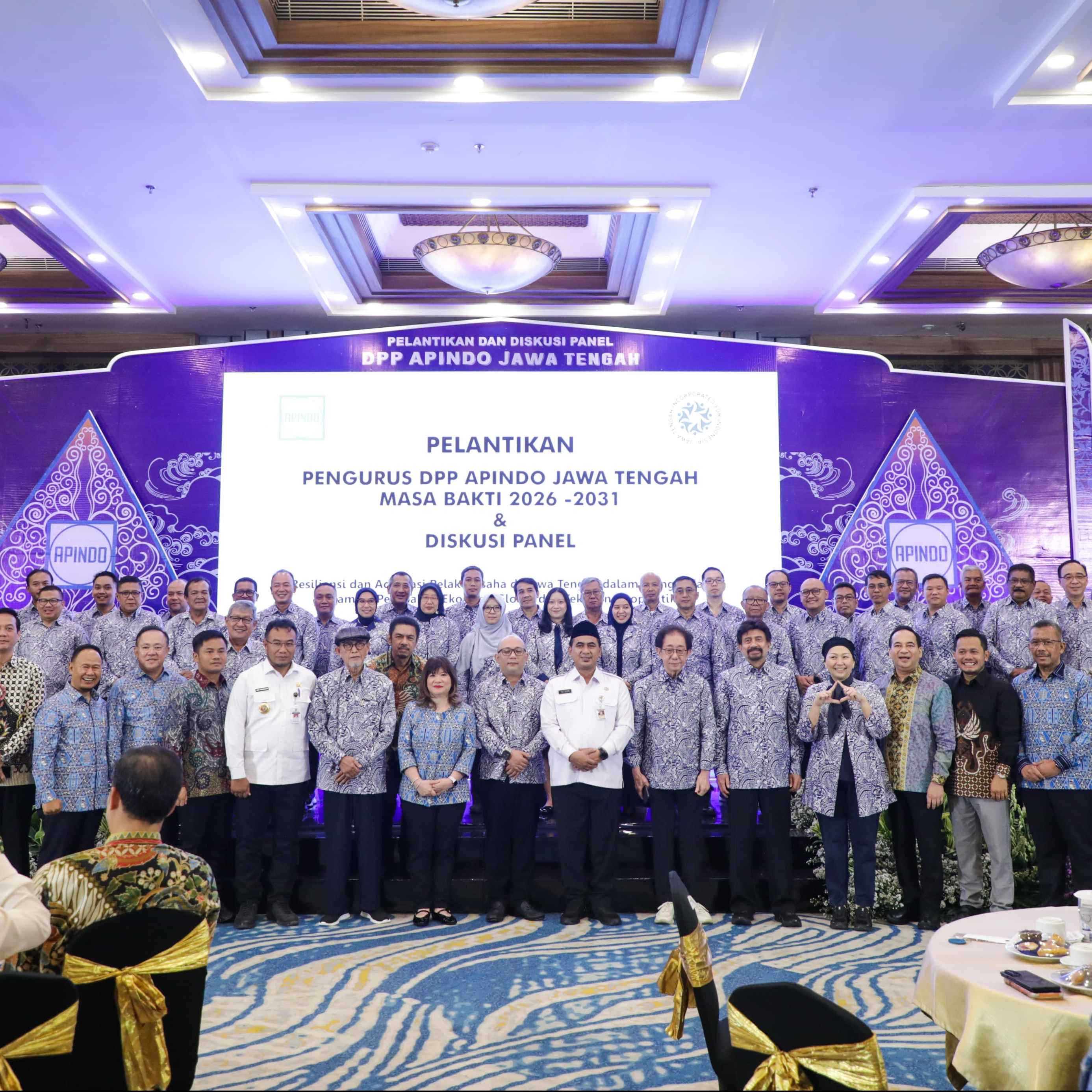 Tegal Regent Attends New Apindo Central Java Board Inauguration to Support Investment Strengthening