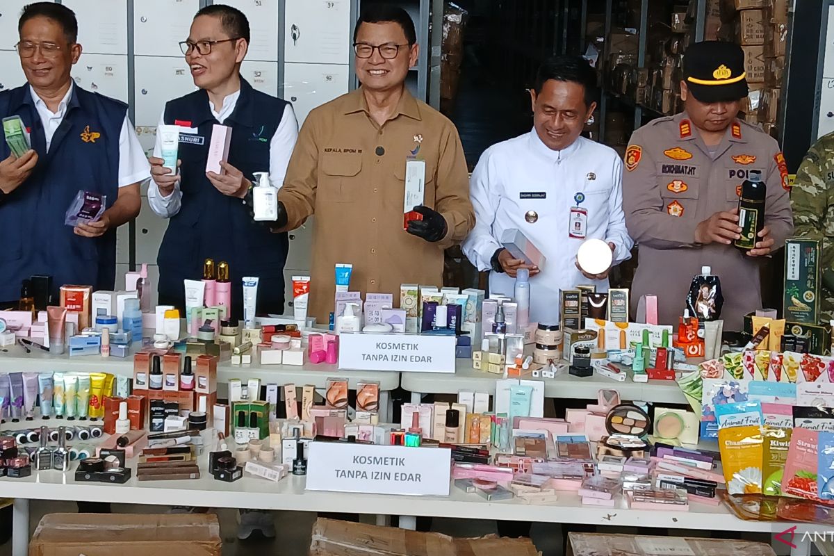 Indonesia seizes two million illegal imported cosmetic products