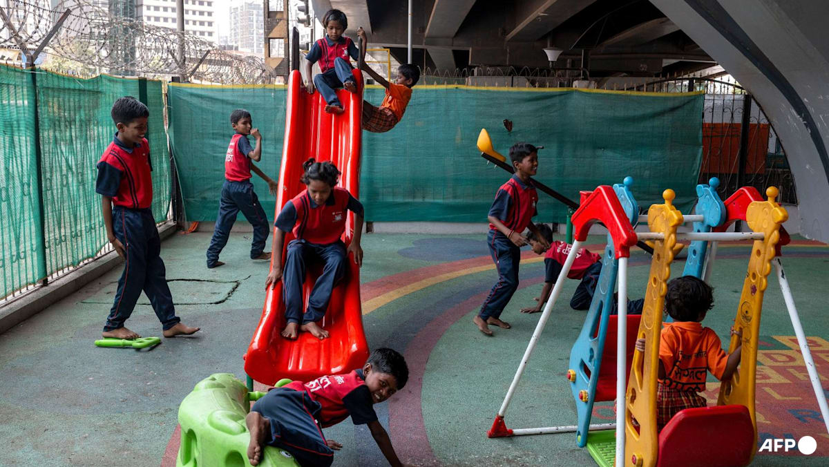 India flyover school offers lifeline to street children