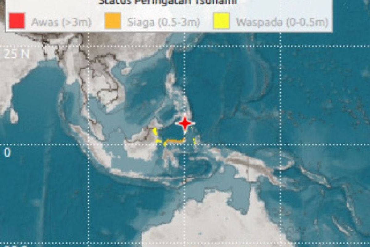 BMKG: 7.7 Magnitude Earthquake in Celebes Sea is Not from Megathrust Zone