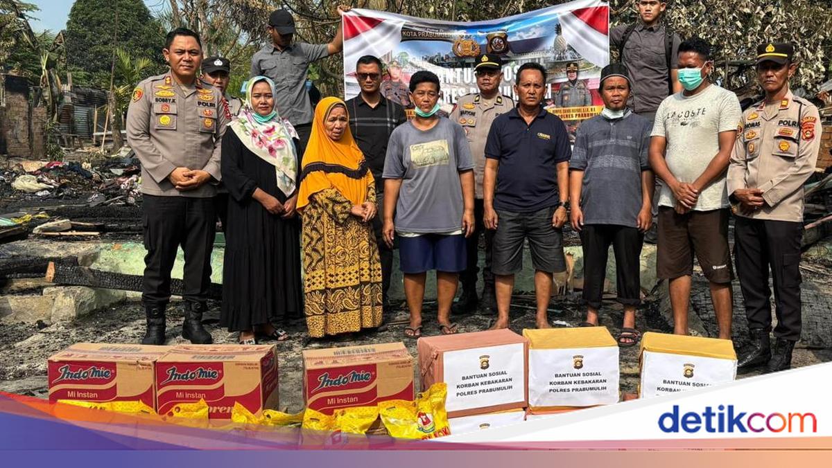 South Sumatra Police Distribute Aid to Fire Victims in Prabumulih