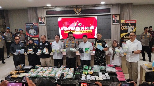 South Sulawesi Police Seize 70 Kg of Meth and 30 Kg of Cocaine in Six Months, Saving 237,000 Lives