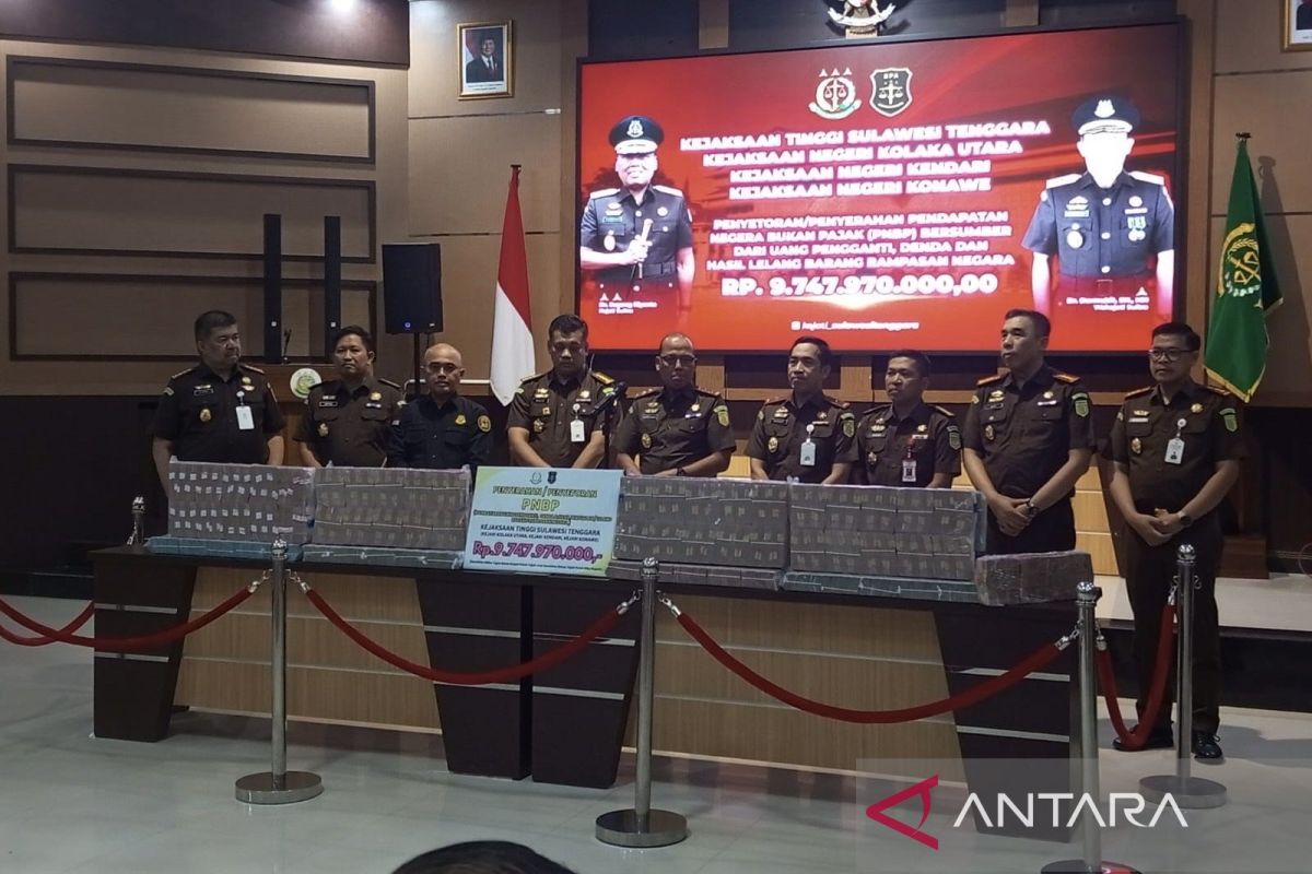 Southeast Sulawesi High Prosecutor's Office deposits Rp9.9 billion from mining cases into state coffers