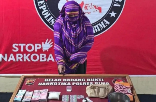 Police Wife from Dompu Arrested in Bima for Methamphetamine Trafficking