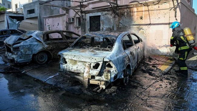 Images of Iranian Drone Debris Destroying Bahrain Home, Children Among Victims