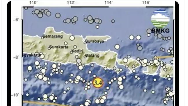Earthquake Shakes Jember, Magnitude 3.4