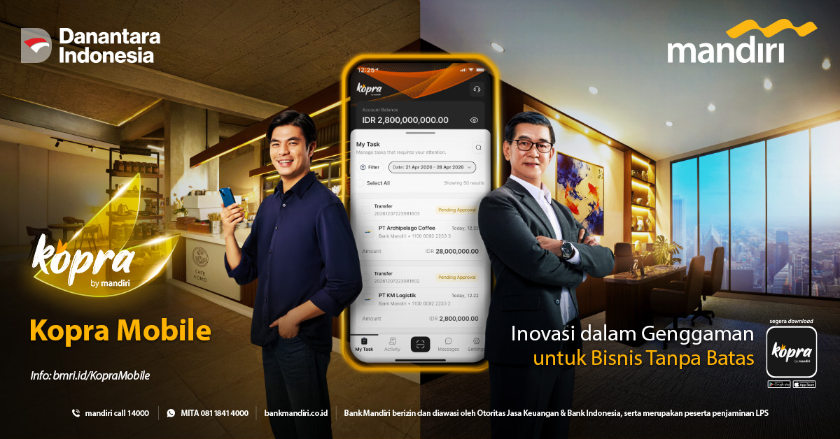 Bank Mandiri Updates Kopra Mobile App to Support More Flexible and Integrated Business Transactions