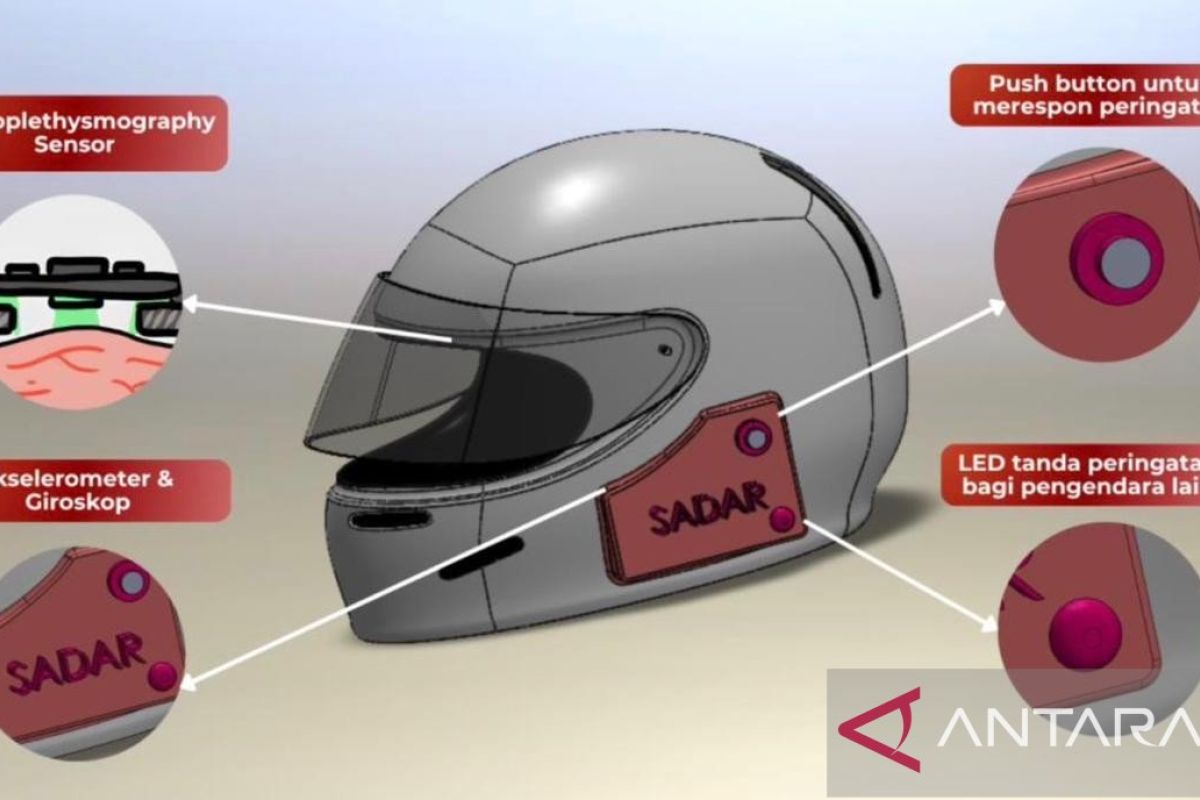 ITB Students Design Smart Helmet to Detect Drowsiness in Motorcyclists