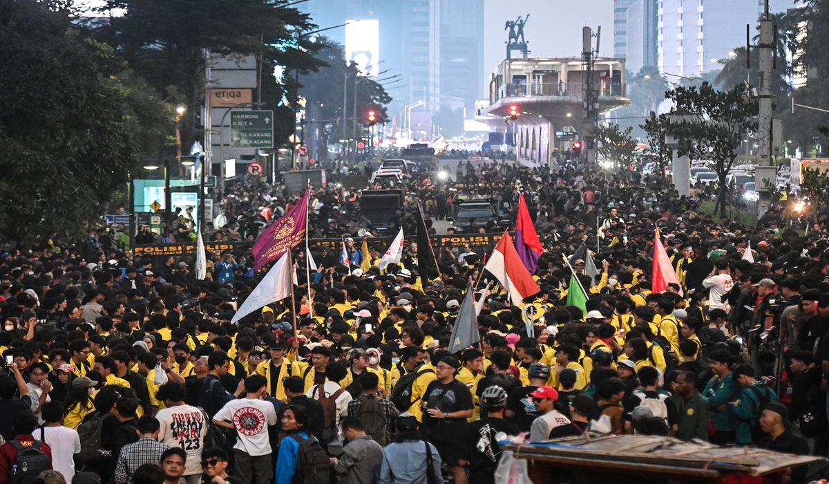 5,955 Joint Personnel Deployed to Secure Demonstrations in Jakarta Today