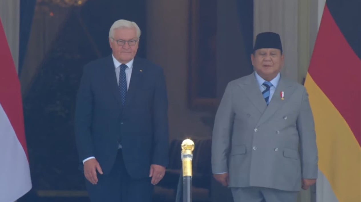 Prabowo Welcomes German President with State Ceremony at the State Palace