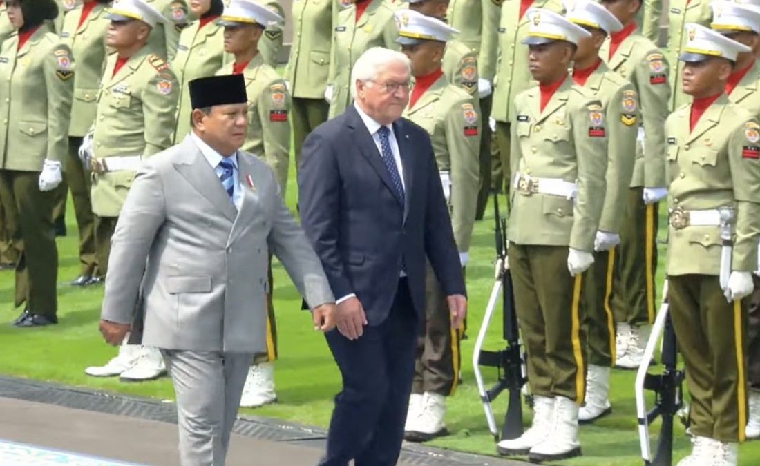 Prabowo Welcomes German President Frank-Walter Steinmeier at Merdeka Palace