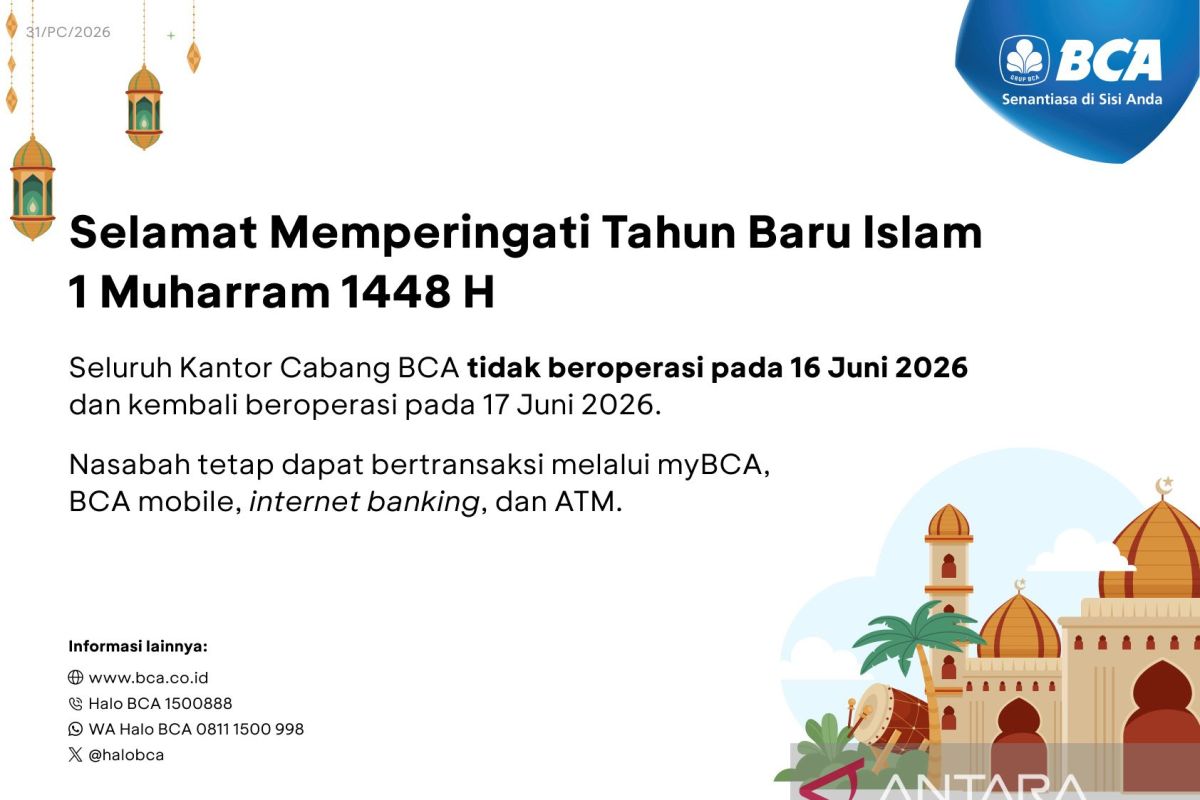 BCA Adjusts Operational Schedule for 2026 Islamic New Year Holiday