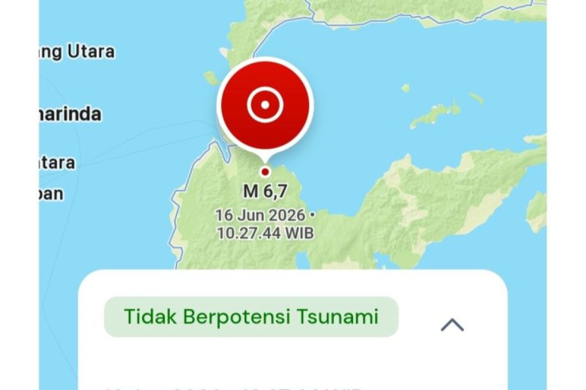 Magnitude 6.7 earthquake rattles Central Sulawesi's Palu