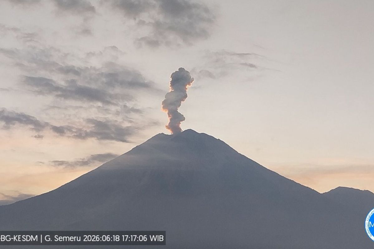 Mount Semeru erupts, ash column reaches 1,000 metres above summit