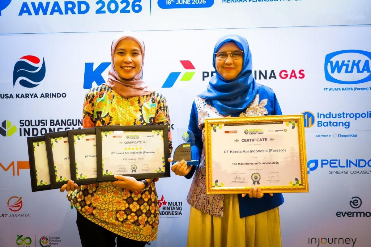 KAI Wins 5 Indonesia Sustainability Awards 2026, Strengthens Inclusive Services and Low-Emission Transport