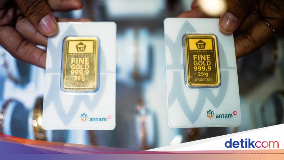 Antam Gold Price Falls Again, Buyback Value Drops by Rp 7,000 per Gram