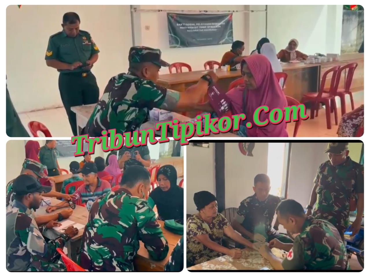 Yonif TP 887/KJM Lamongan Conducts Community Health Service