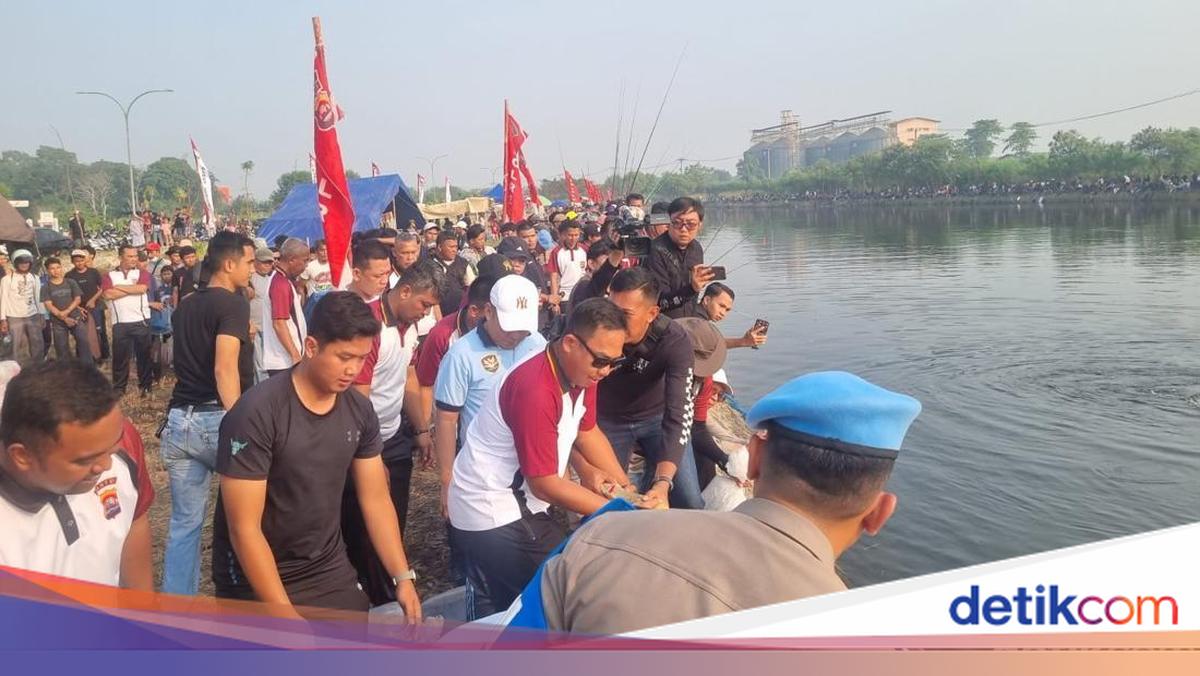 Thousands Join Fishing Competition in Serang to Celebrate Bhayangkara Day