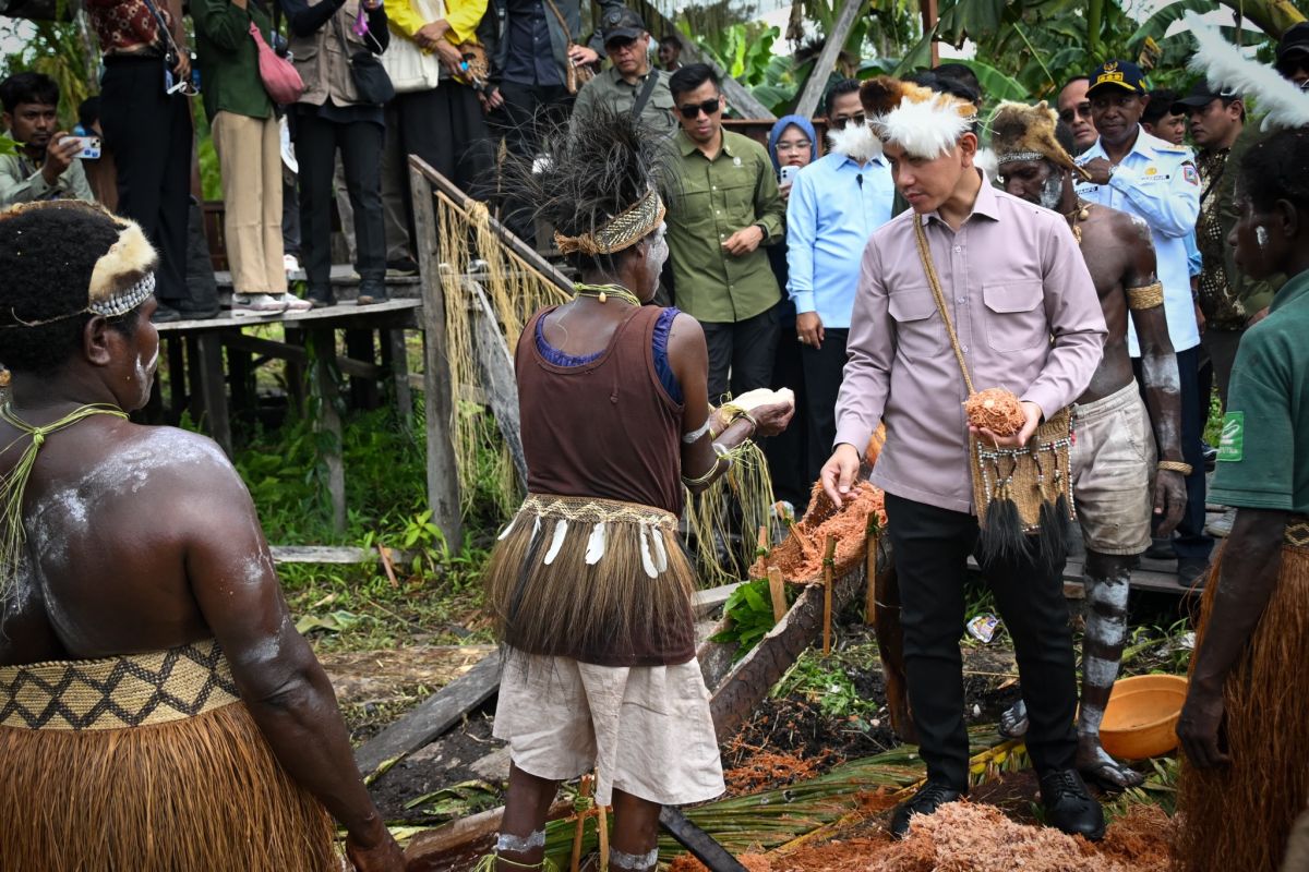 Vice President Gibran Visits Asmat Sago Field School, Supports Downstream Industry