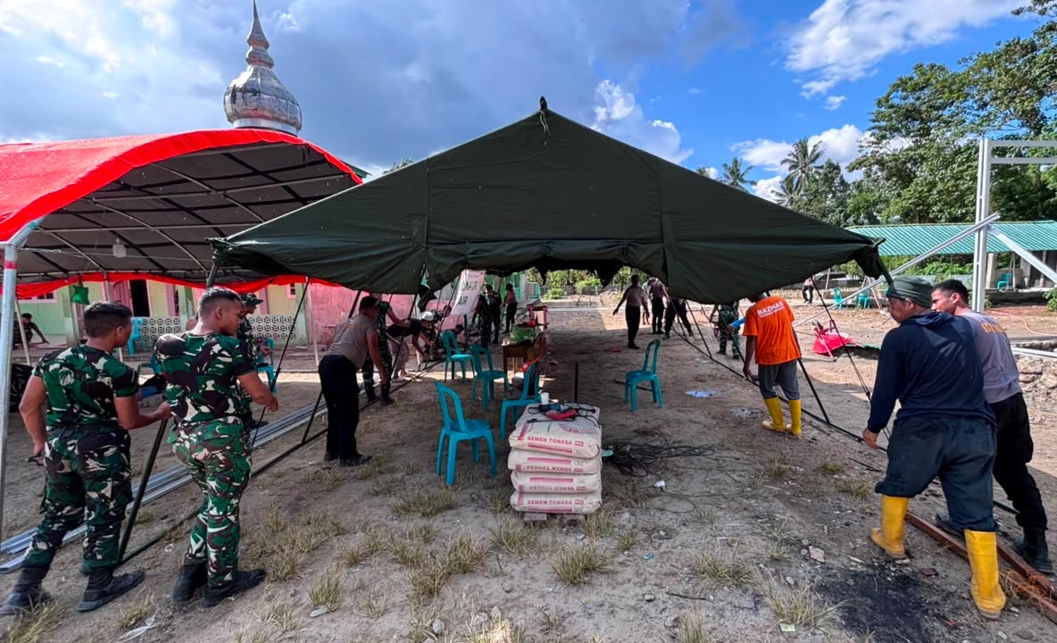 Baznas Establishes Emergency Mosque for Earthquake-Affected Residents in Palu