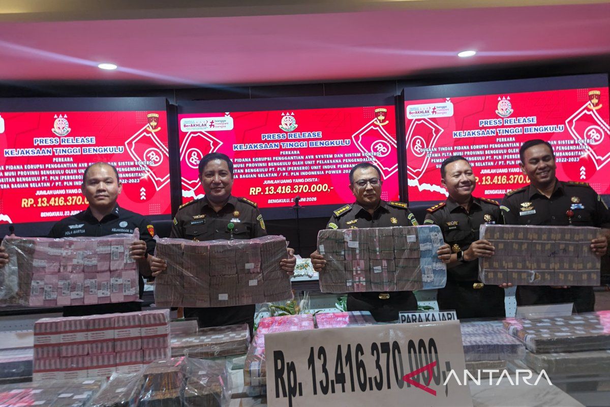 Bengkulu High Prosecutor's Office Receives Rp13.41 Billion in State Loss Recovery