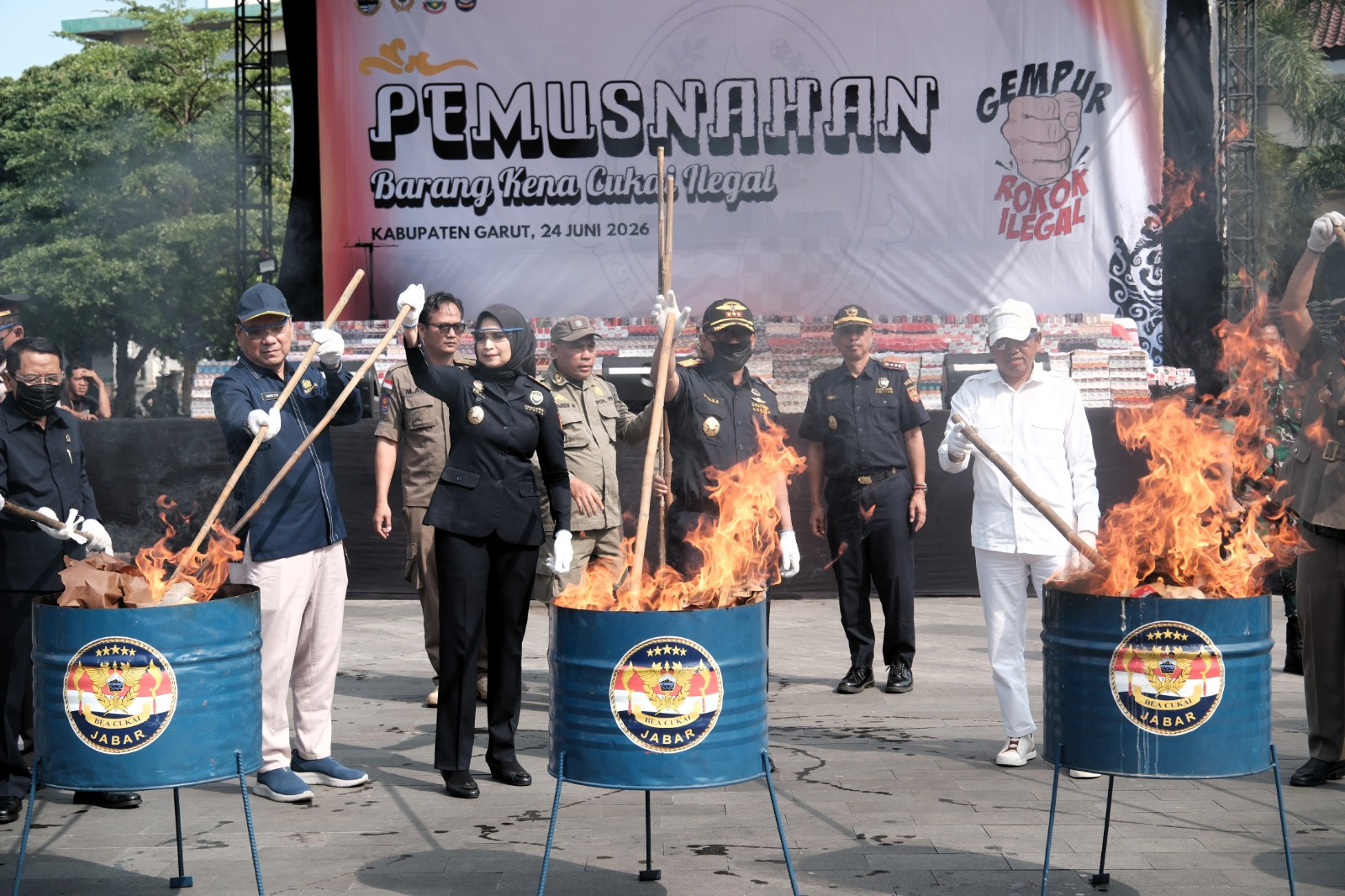 Customs and West Java Government Destroy 44 Million Illegal Cigarettes Worth IDR 65 Billion