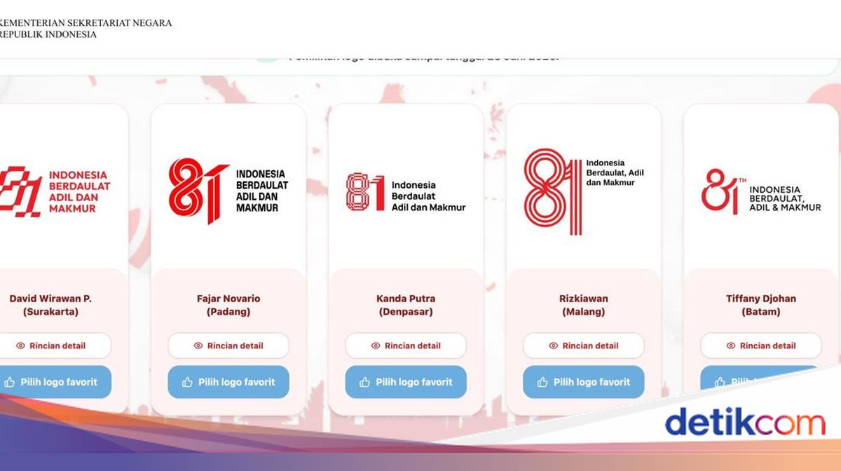 These Are the 5 Best Designs for the 81st Indonesian Independence Day Logo, Public Can Vote