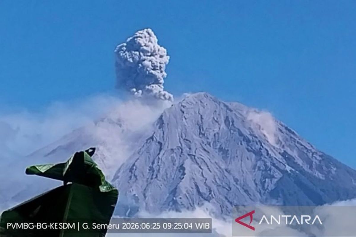 Mount Semeru Erupts, Ash Column Reaches 1.2 km Above Summit