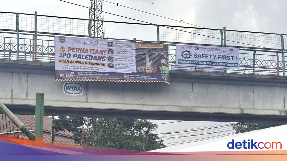 Bogor Station Footbridge to Be Demolished, Roads to Close Overnight