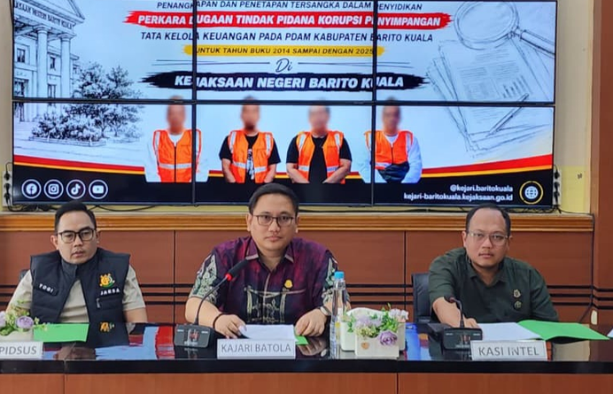 Four Barito Kuala PDAM Officials Arrested in Alleged Rp15 Billion Corruption Case
