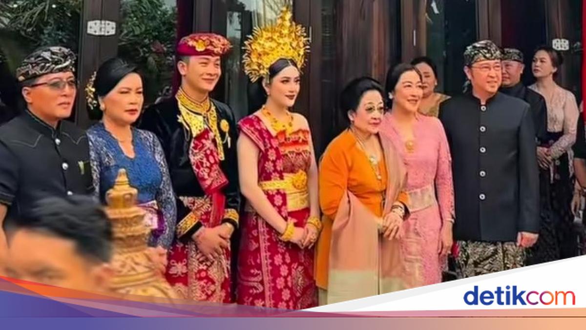 Accompanied by Prananda Prabowo, Megawati Attends the Pawiwahan of Giri ...