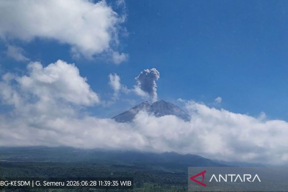 Mount Semeru Erupts, Spewing Ash 1,000 Metres Above Summit